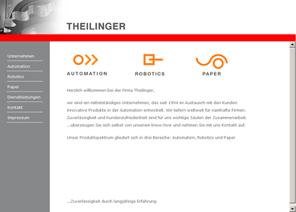 Website für Firma Theilinger